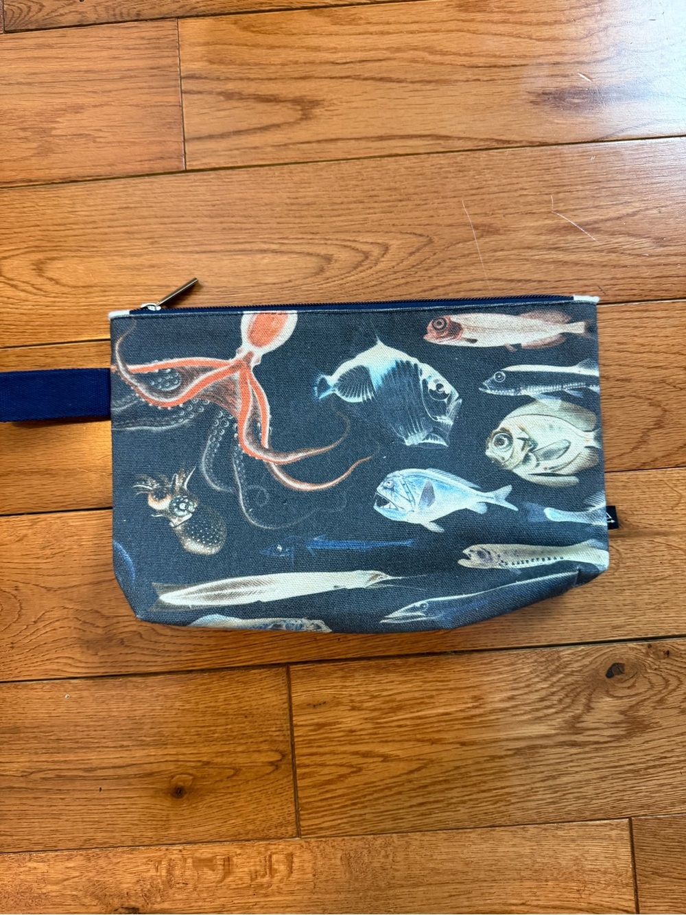 Cognitive Surplus Fish Print Pencil Bag NWOT